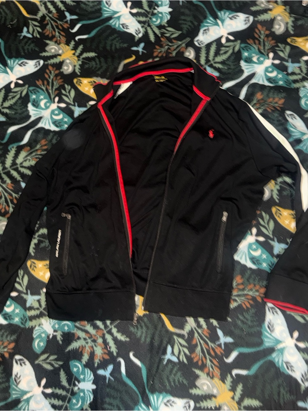 Polo by Ralph Lauren Black Jacket with Red Trim
